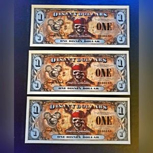Disney's Pirates of the Caribbean Dollars Uncirculated A Set of 3